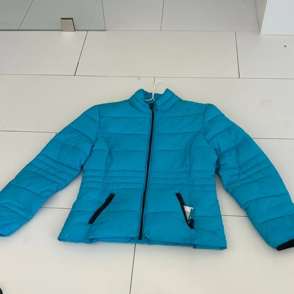 Justice Teal Puffer Jacket for girls 14